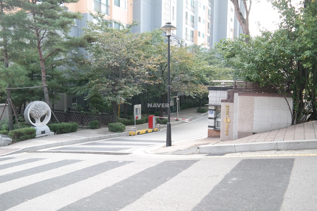 Building entrance with signage