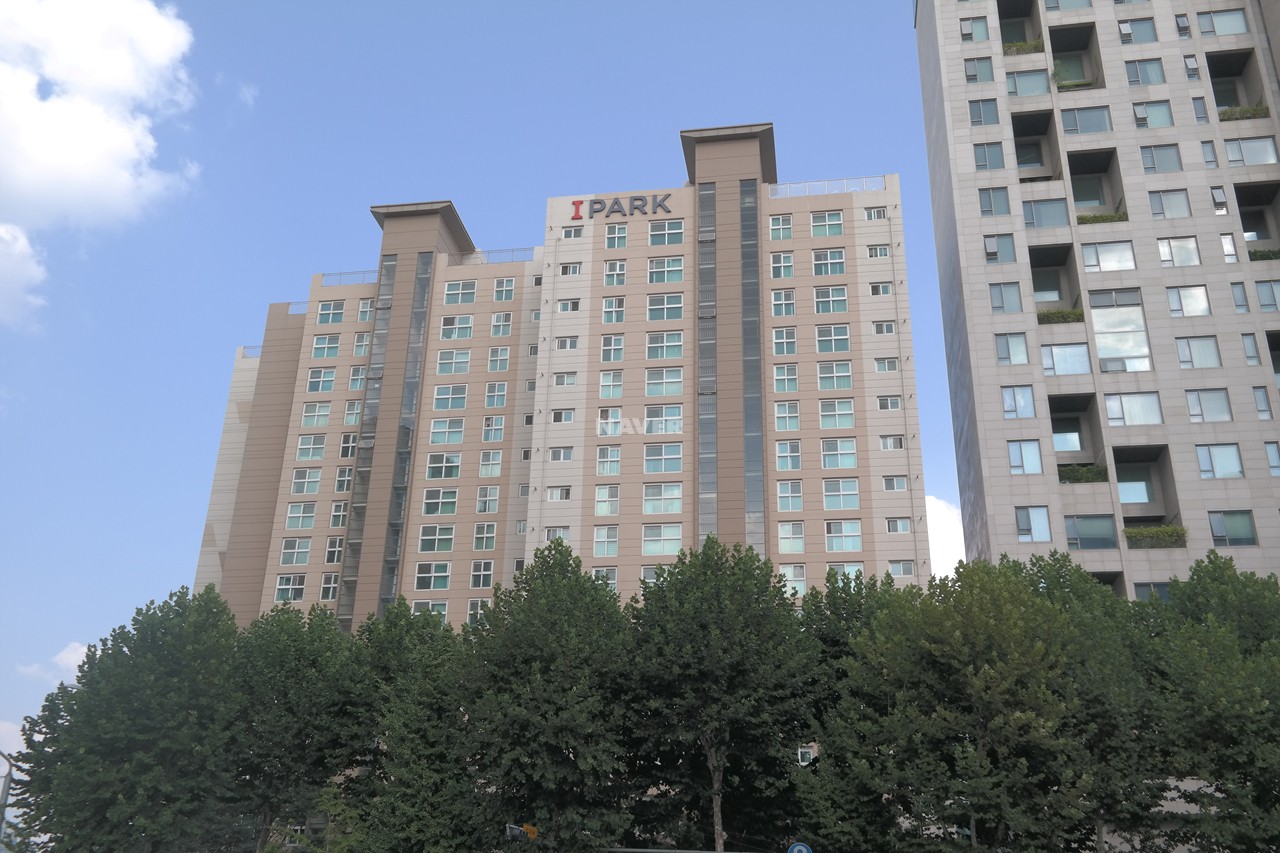 Building entrance with signage