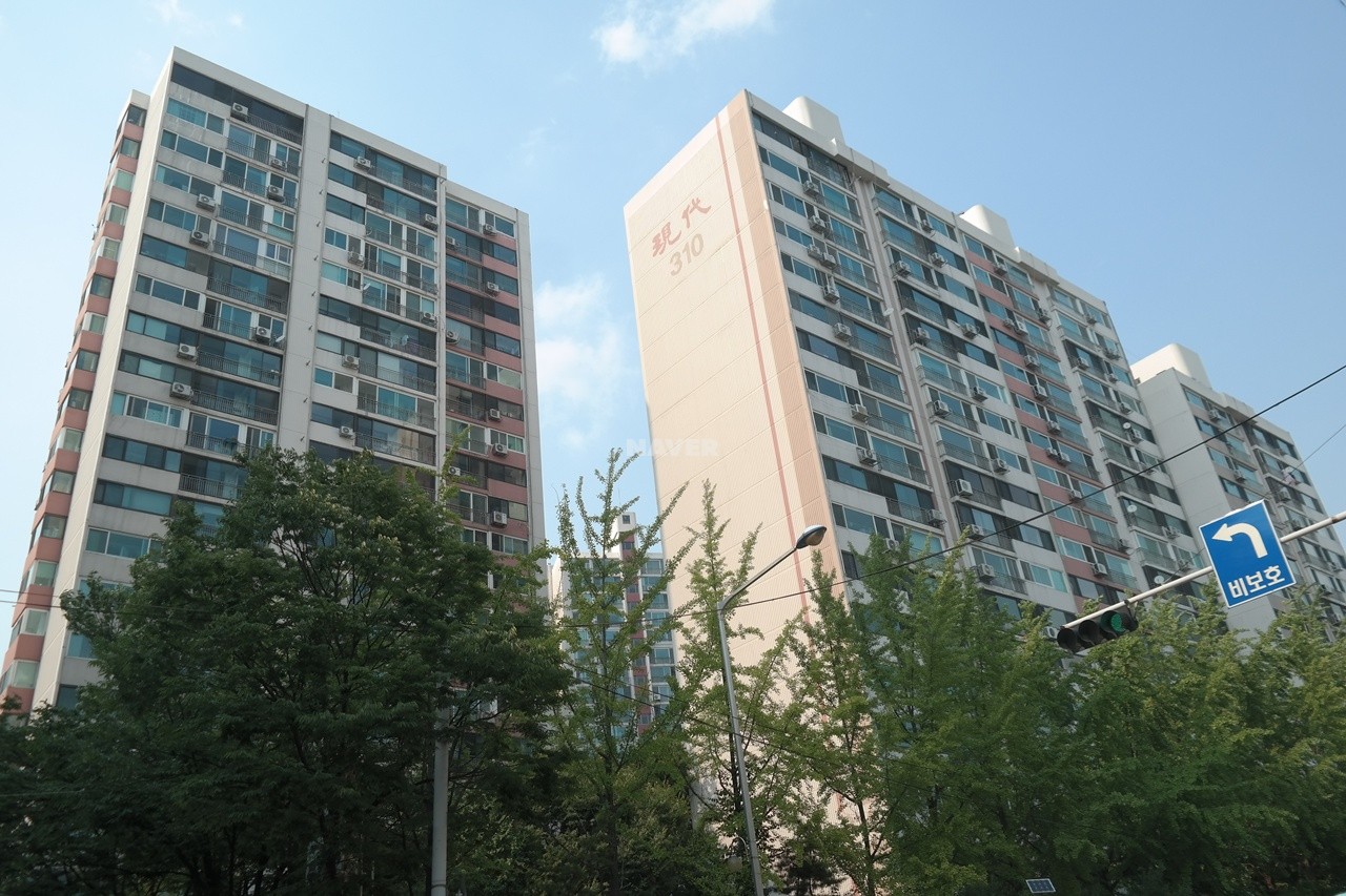 Building entrance with signage