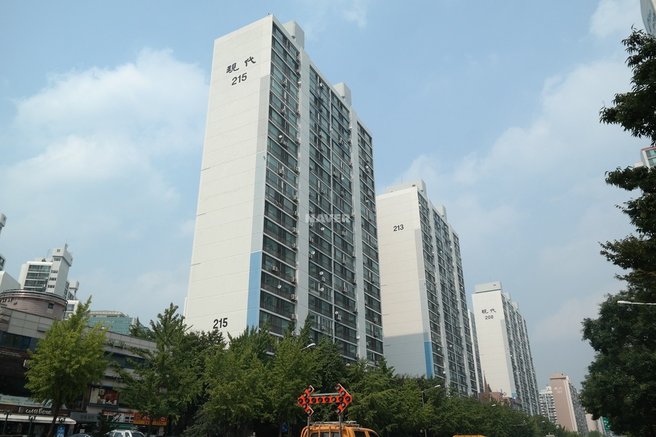 Building entrance with signage