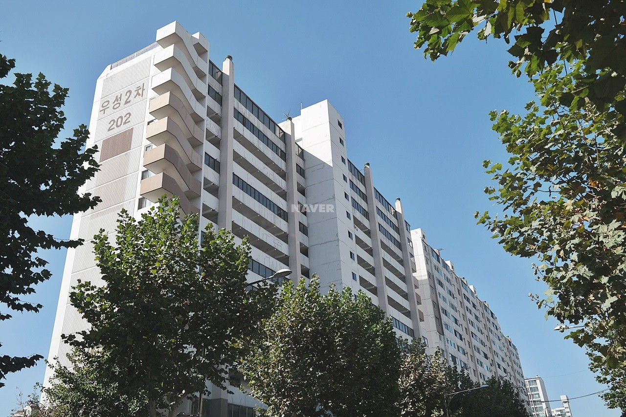 Building entrance with signage