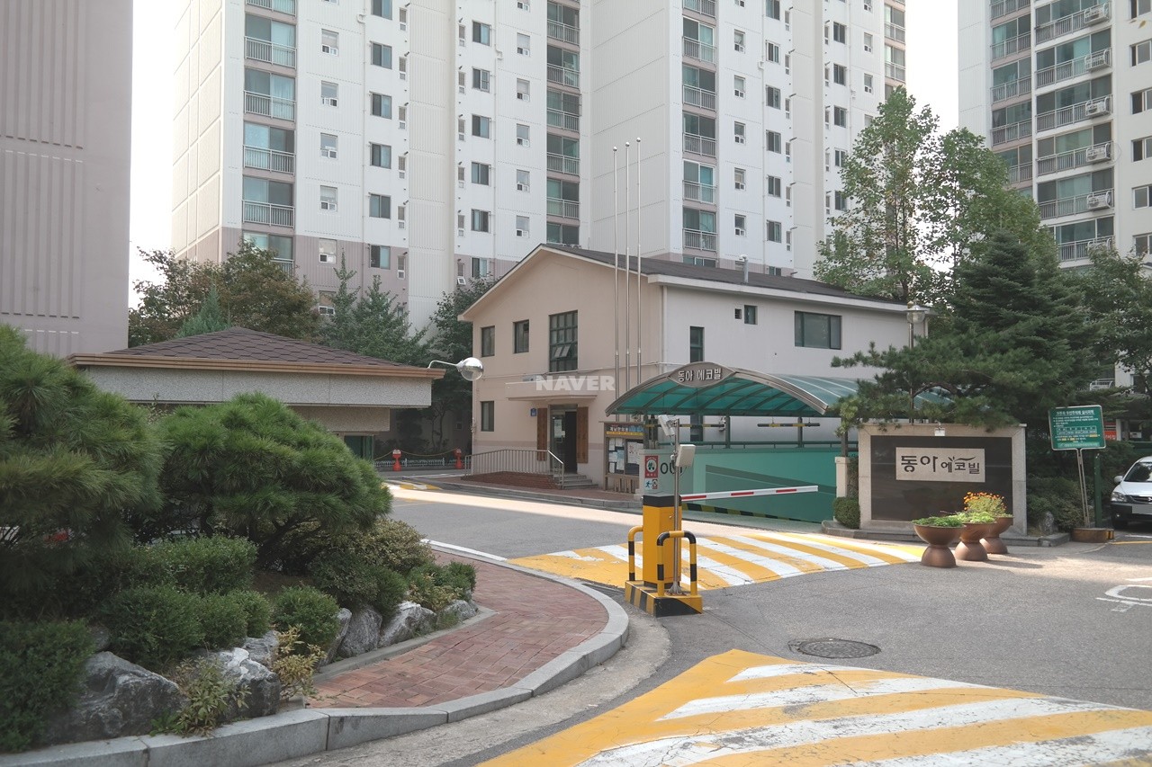 Building entrance with signage