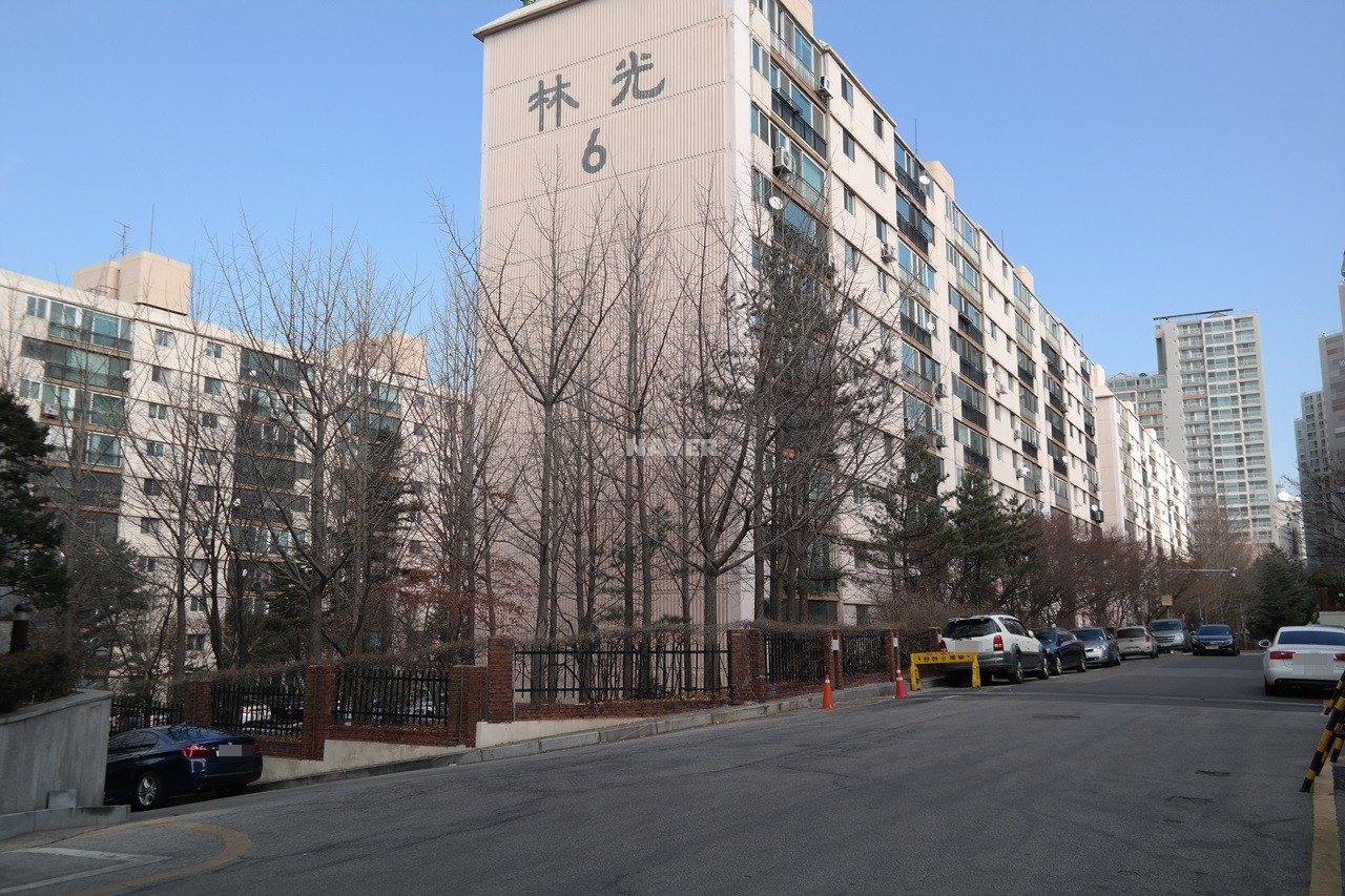 Building entrance with signage