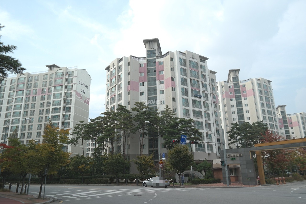 Building entrance with signage