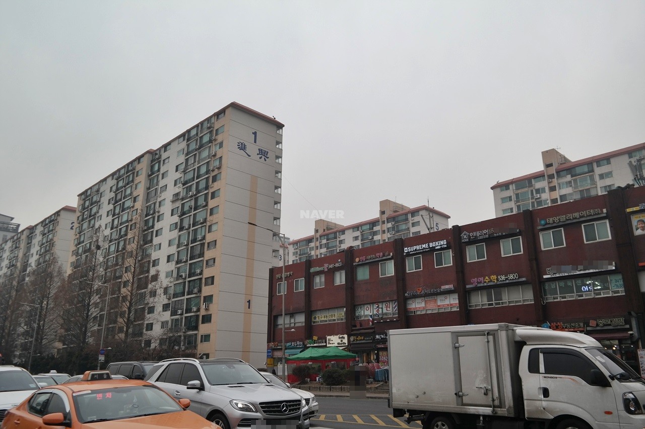 Building entrance with signage