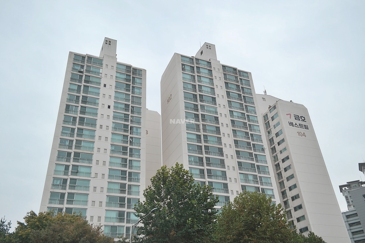 Building entrance with signage