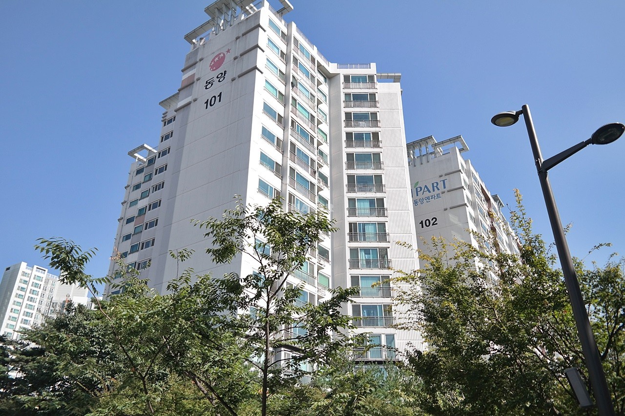Building entrance with signage