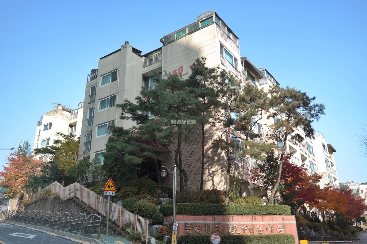 Building entrance with signage