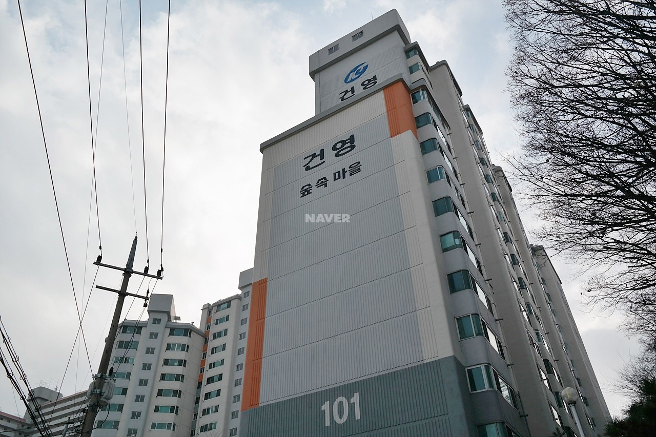 Building entrance with signage