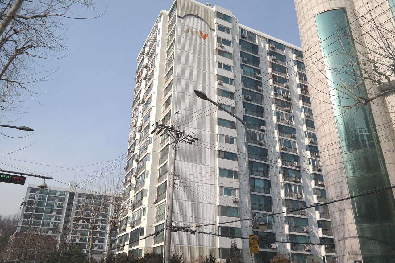 Building entrance with signage