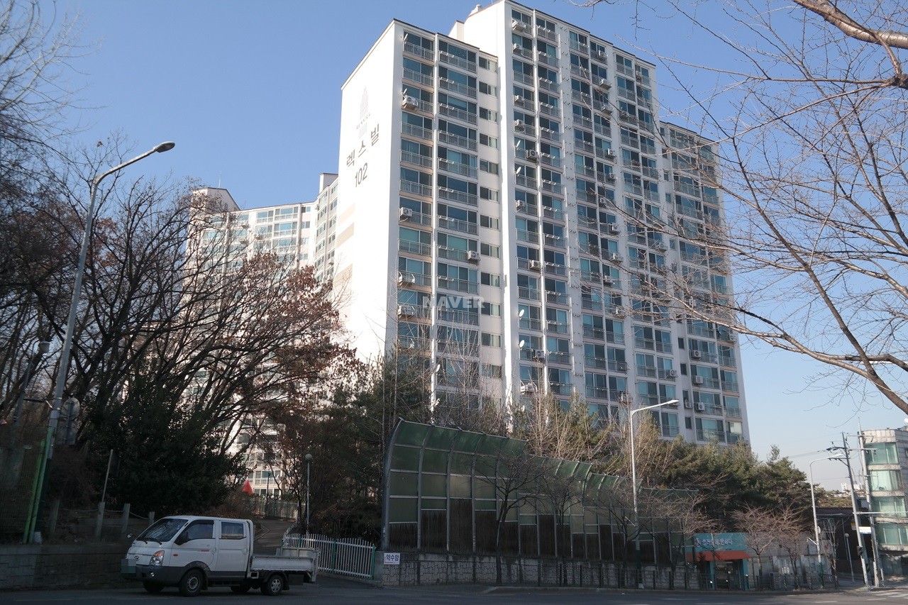 Building entrance with signage