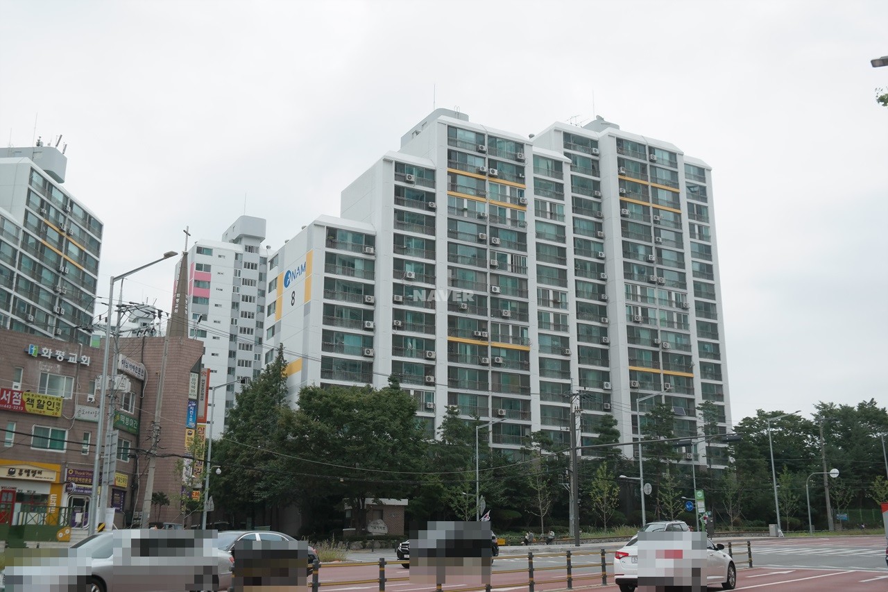 Building entrance with signage