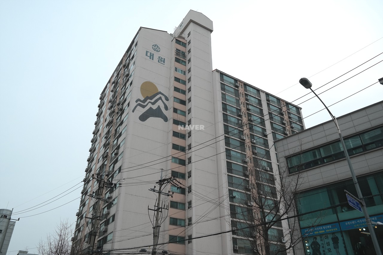 Building entrance with signage