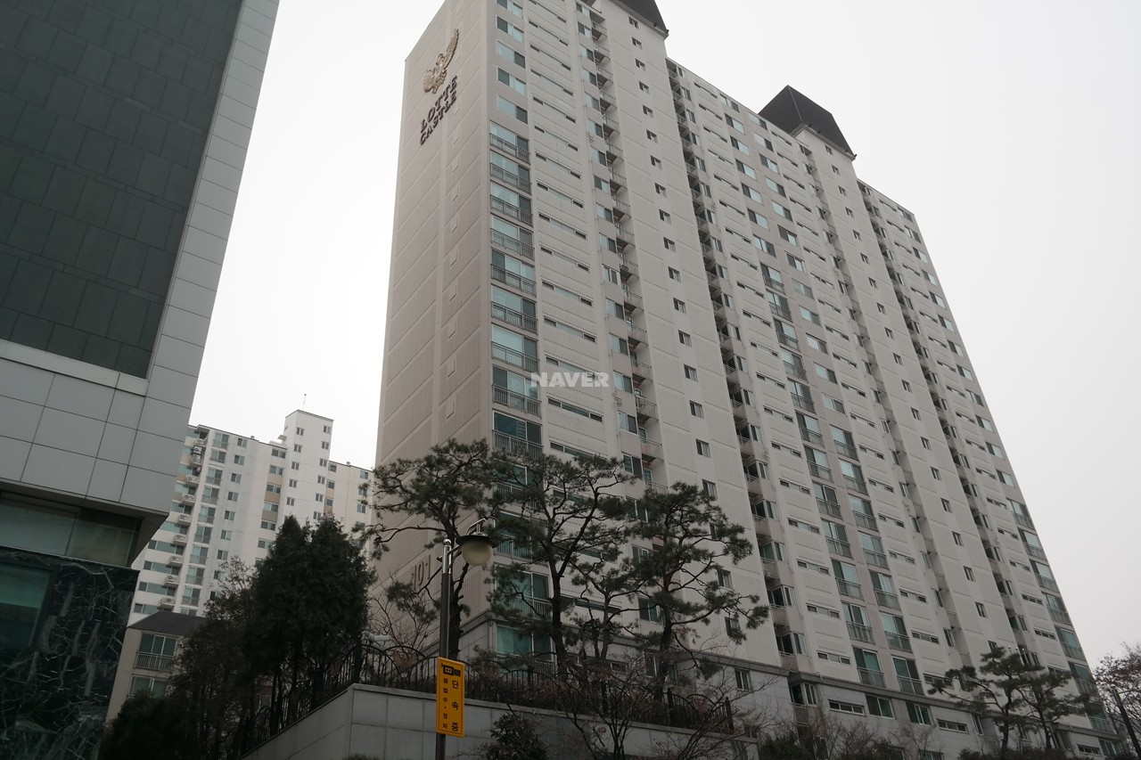 Building entrance with signage