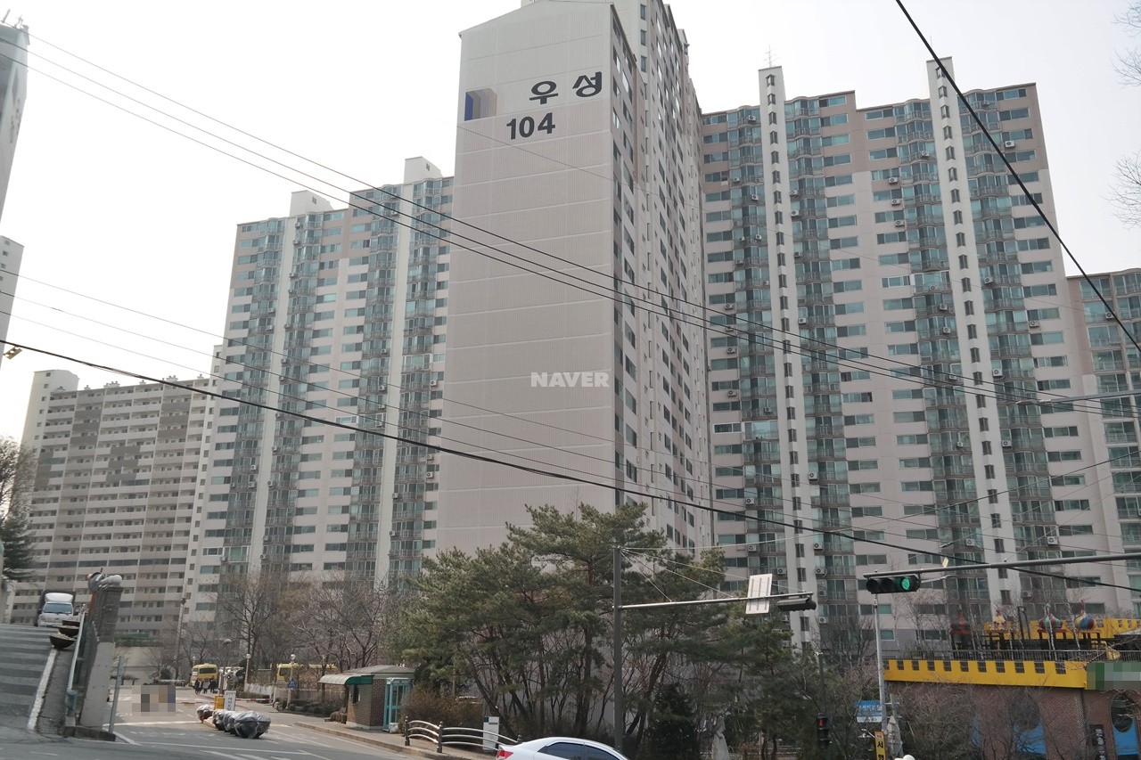 Building entrance with signage