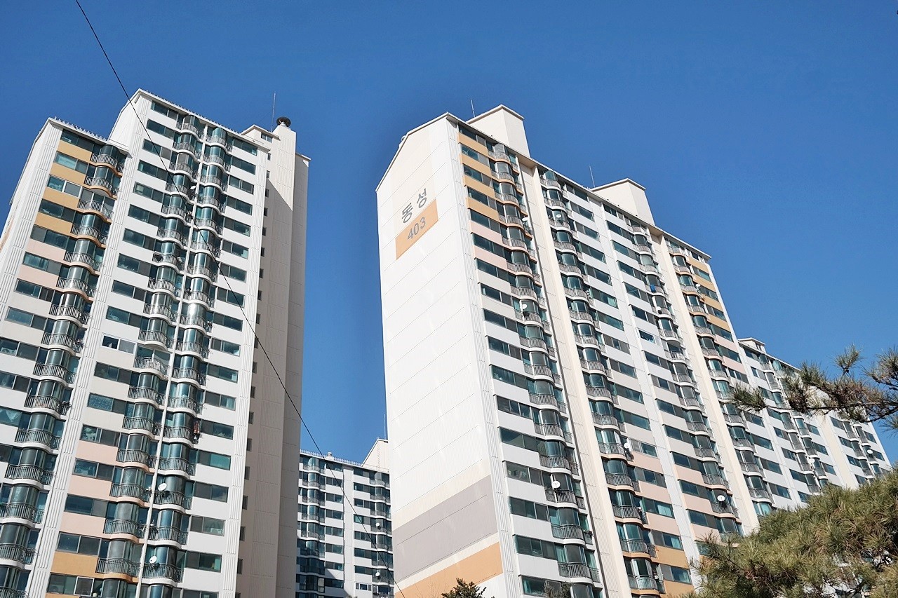 Building entrance with signage