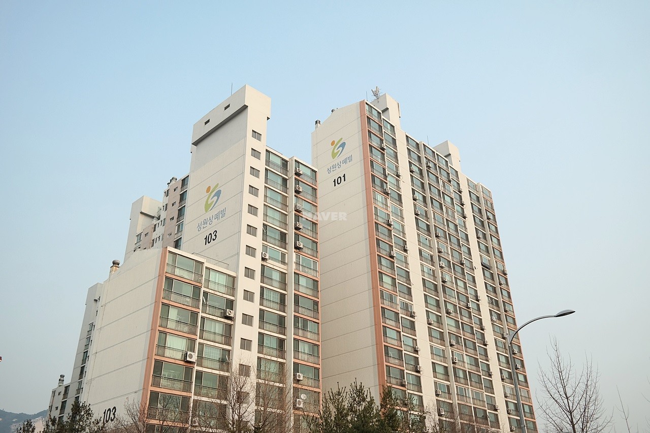 Building entrance with signage