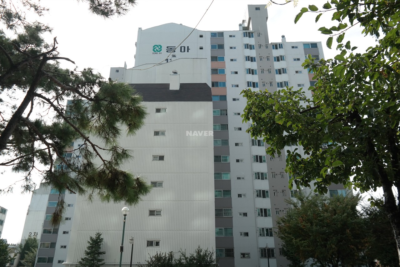 Building entrance with signage