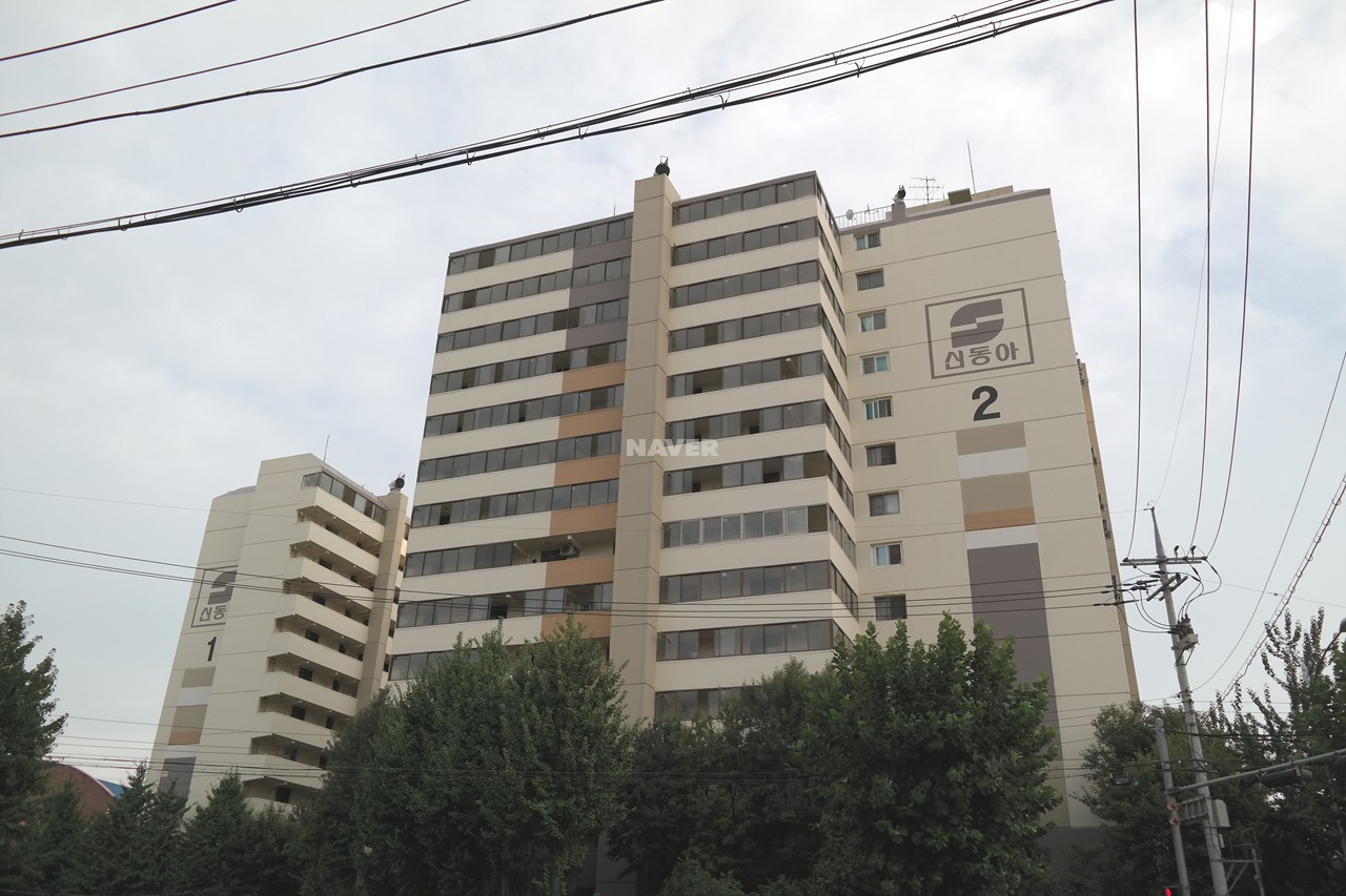 Building entrance with signage