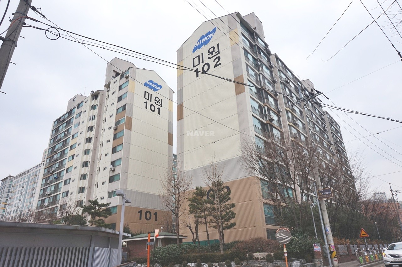 Building entrance with signage