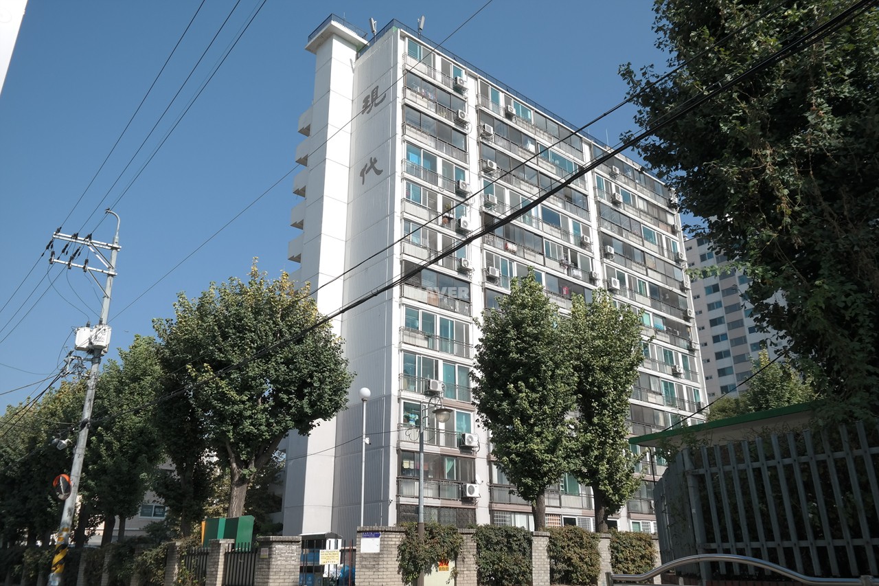Building entrance with signage