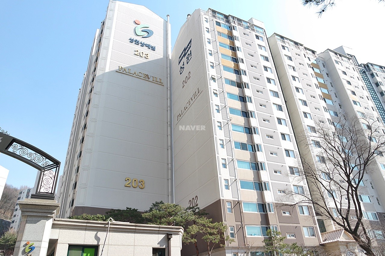 Building entrance with signage