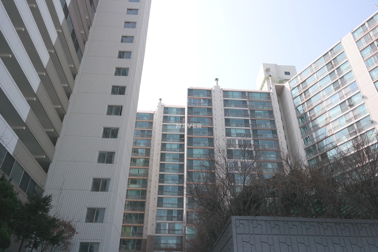 Building entrance with signage