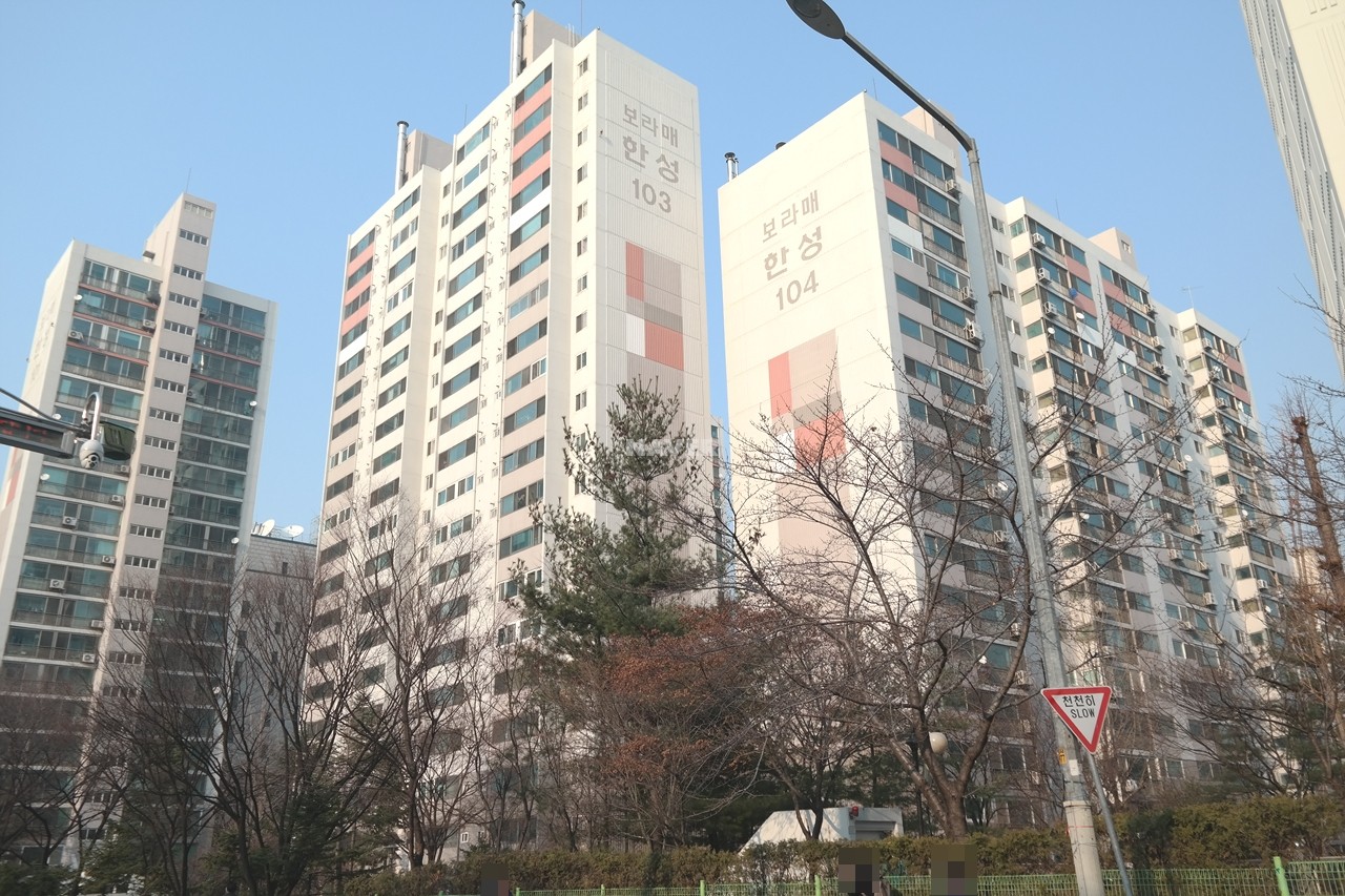 Building entrance with signage