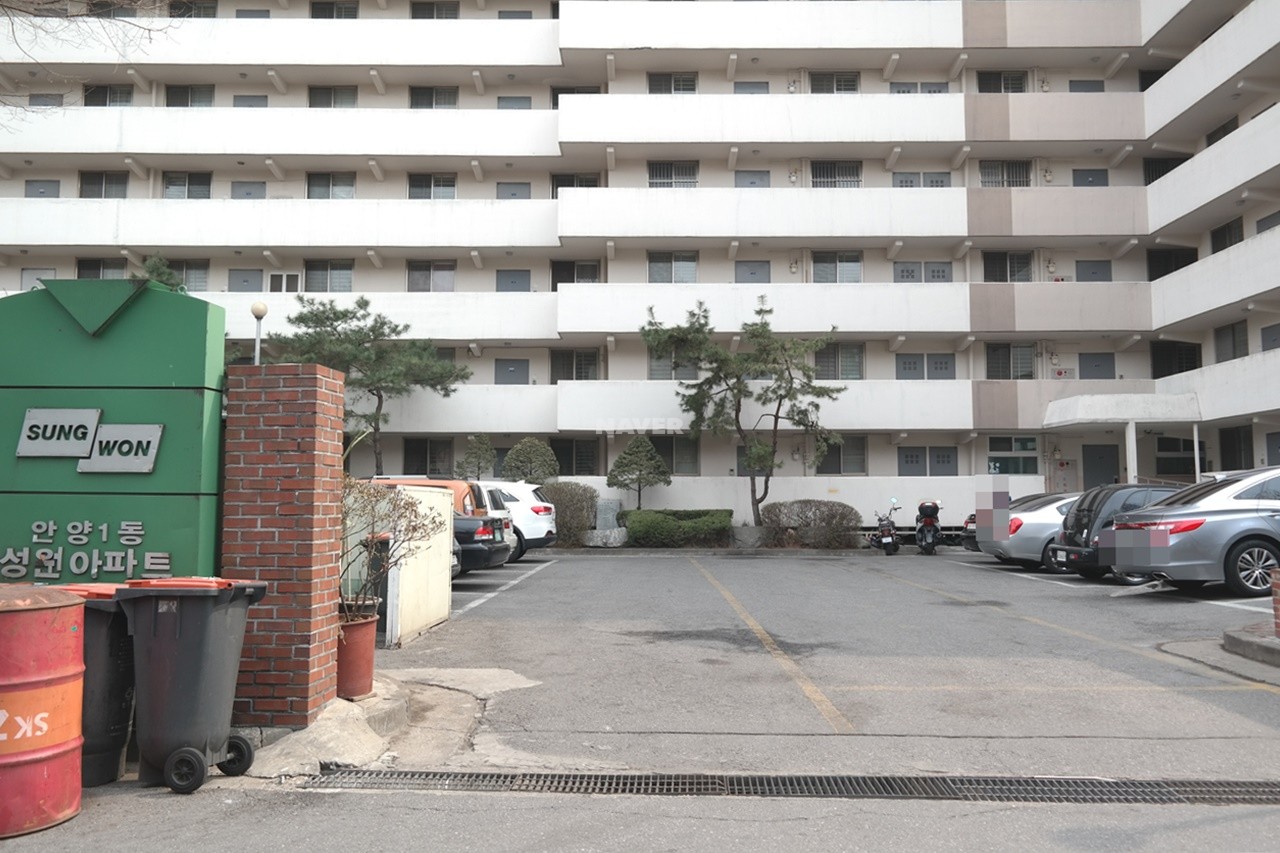 Building entrance with signage