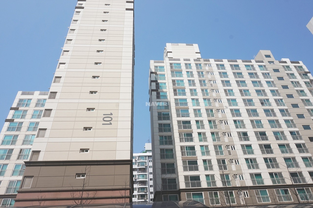 Building entrance with signage