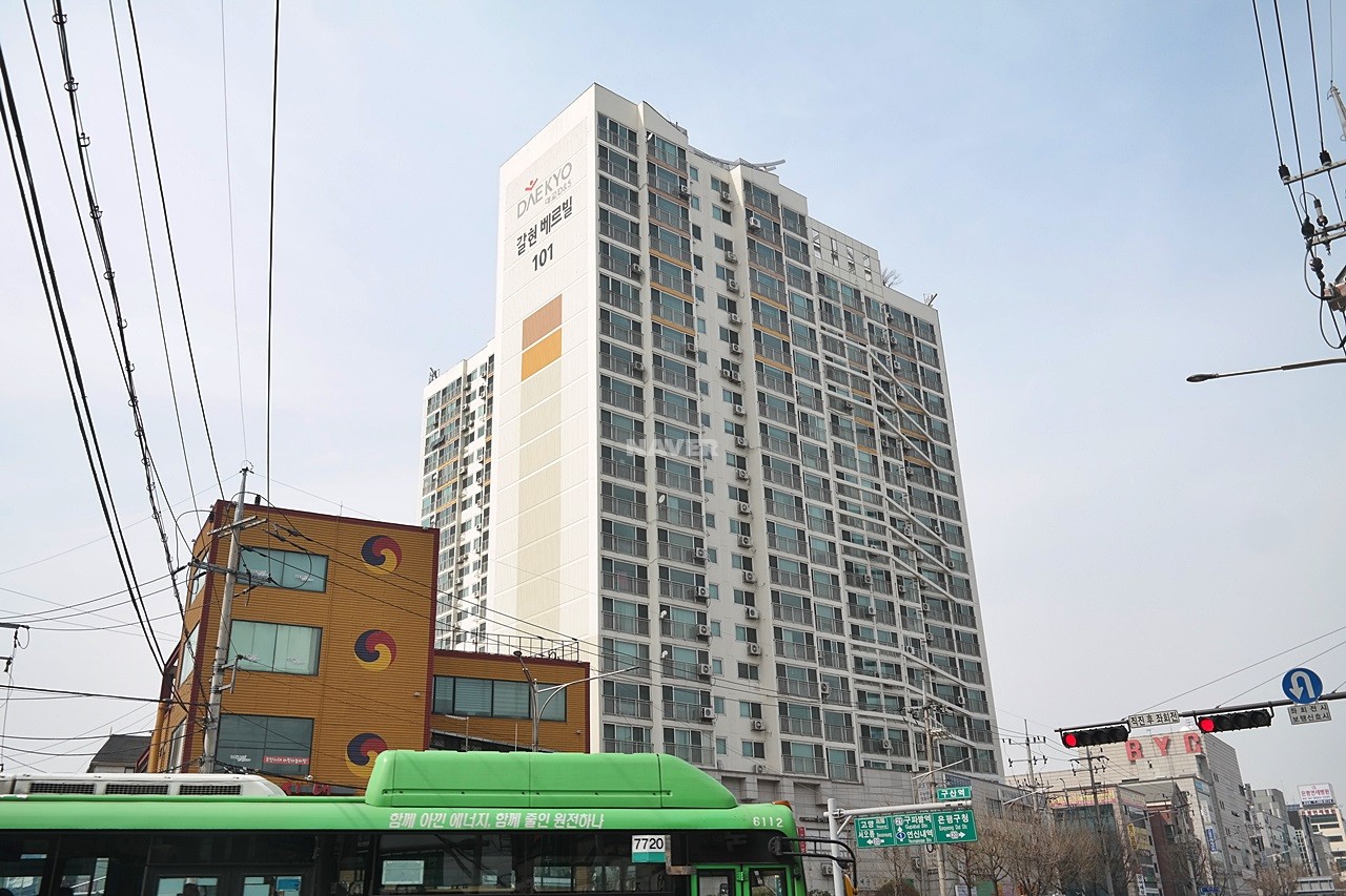 Building entrance with signage