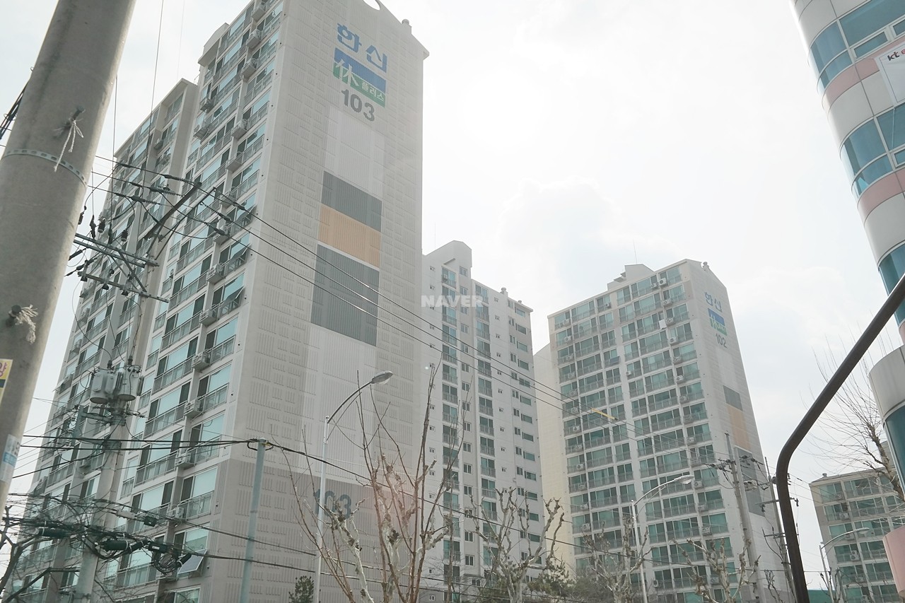 Building entrance with signage