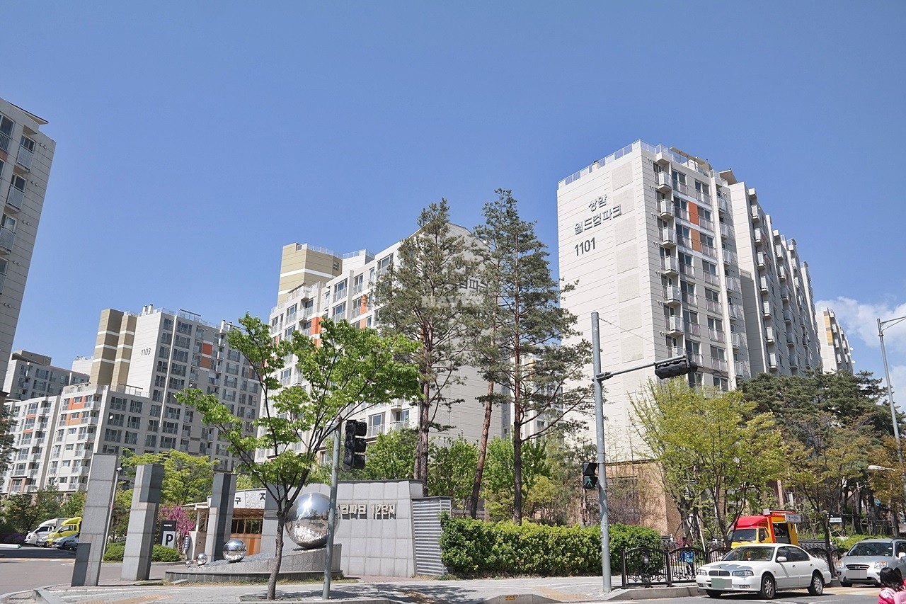 Building entrance with signage