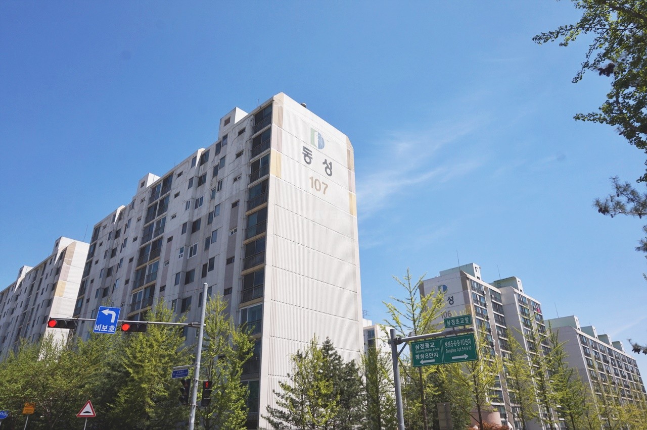 Building entrance with signage