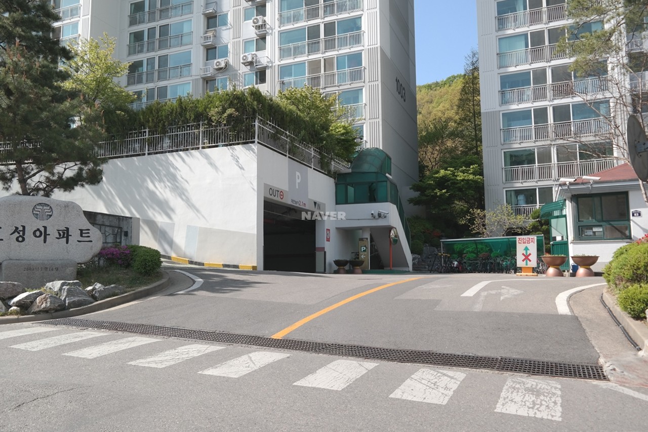 Building entrance with signage