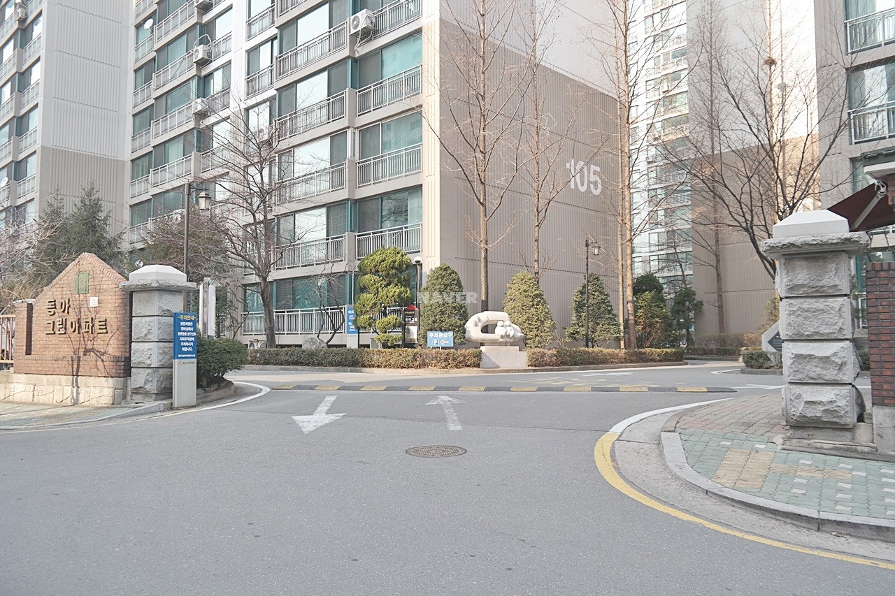 Building entrance with signage