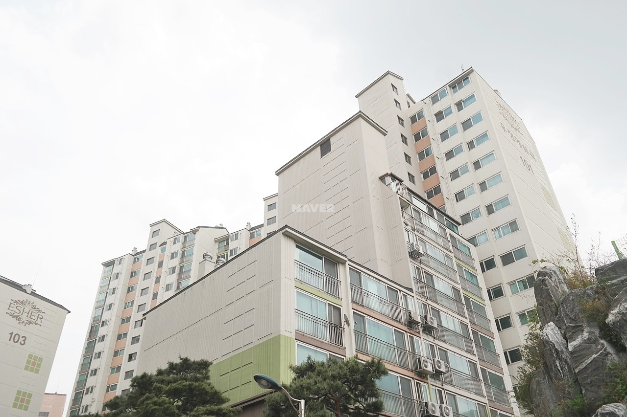 Building entrance with signage