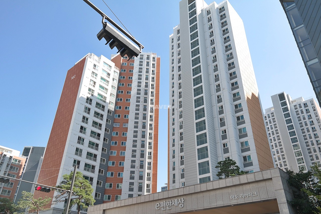 Building entrance with signage
