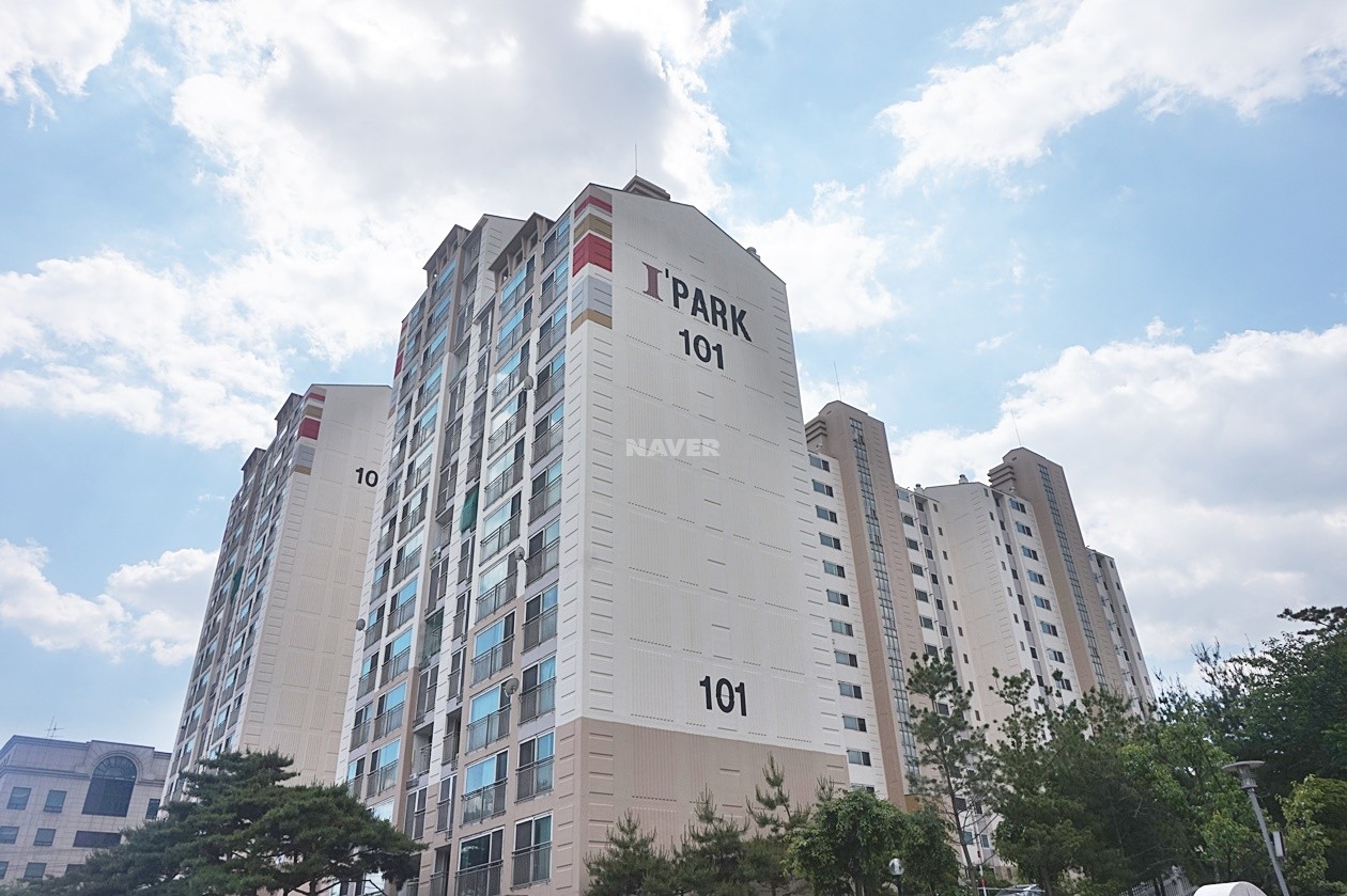 Building entrance with signage
