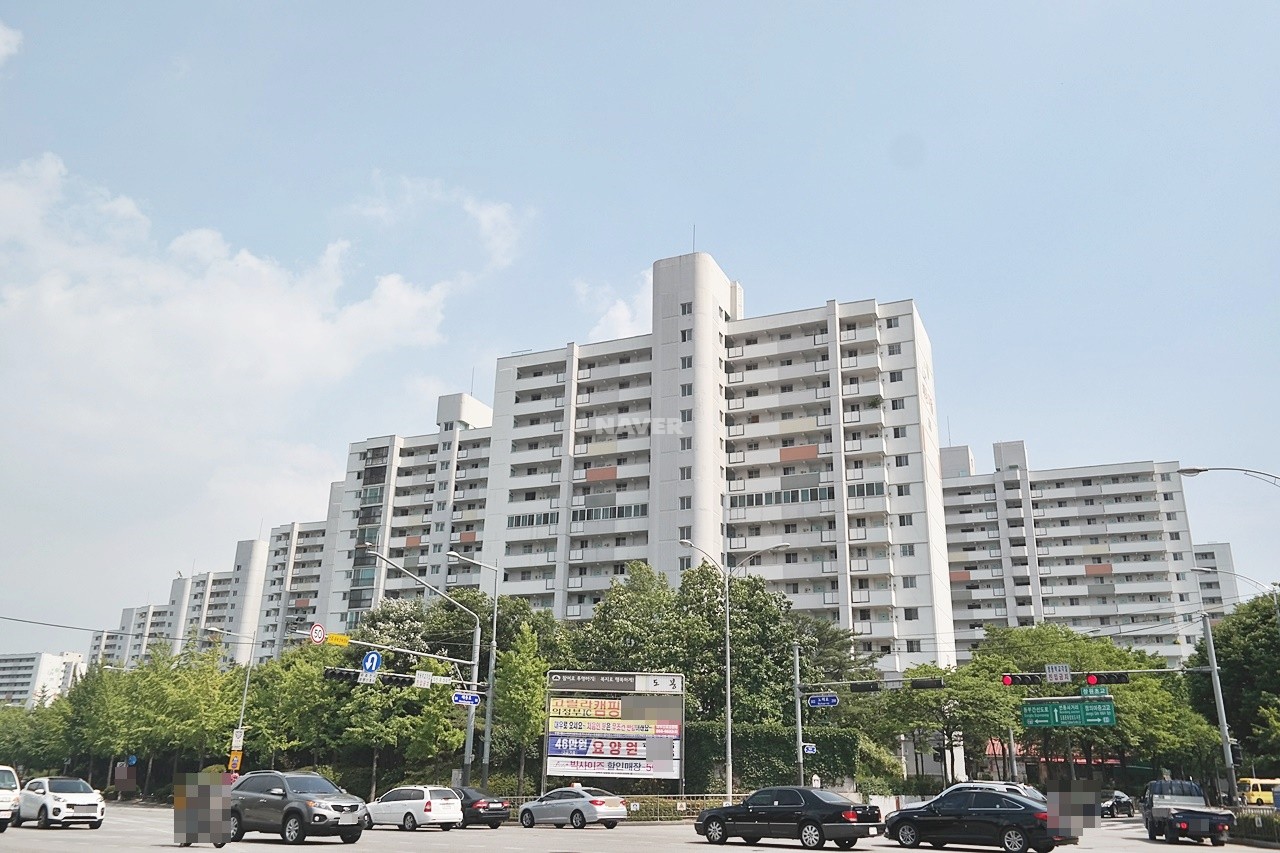 Building entrance with signage