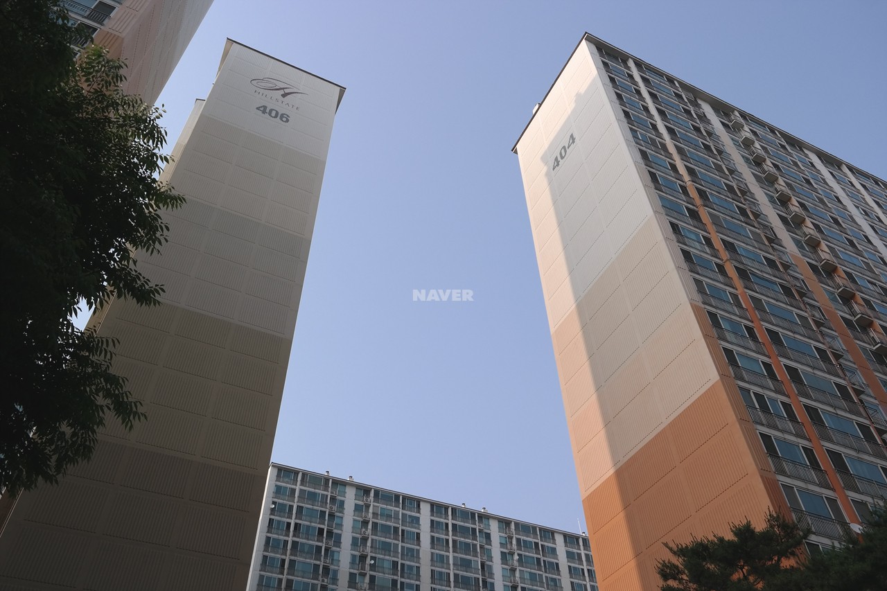 Building entrance with signage
