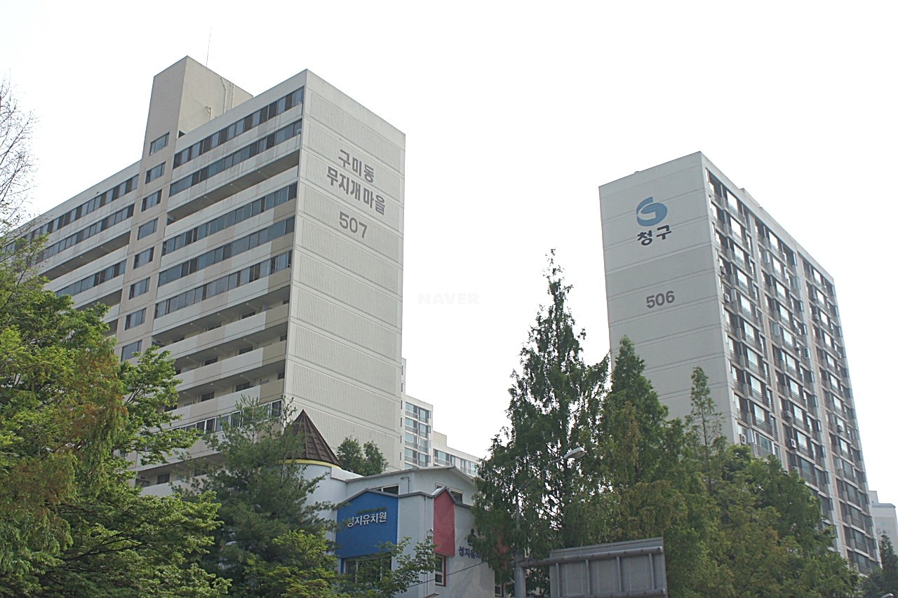Building entrance with signage