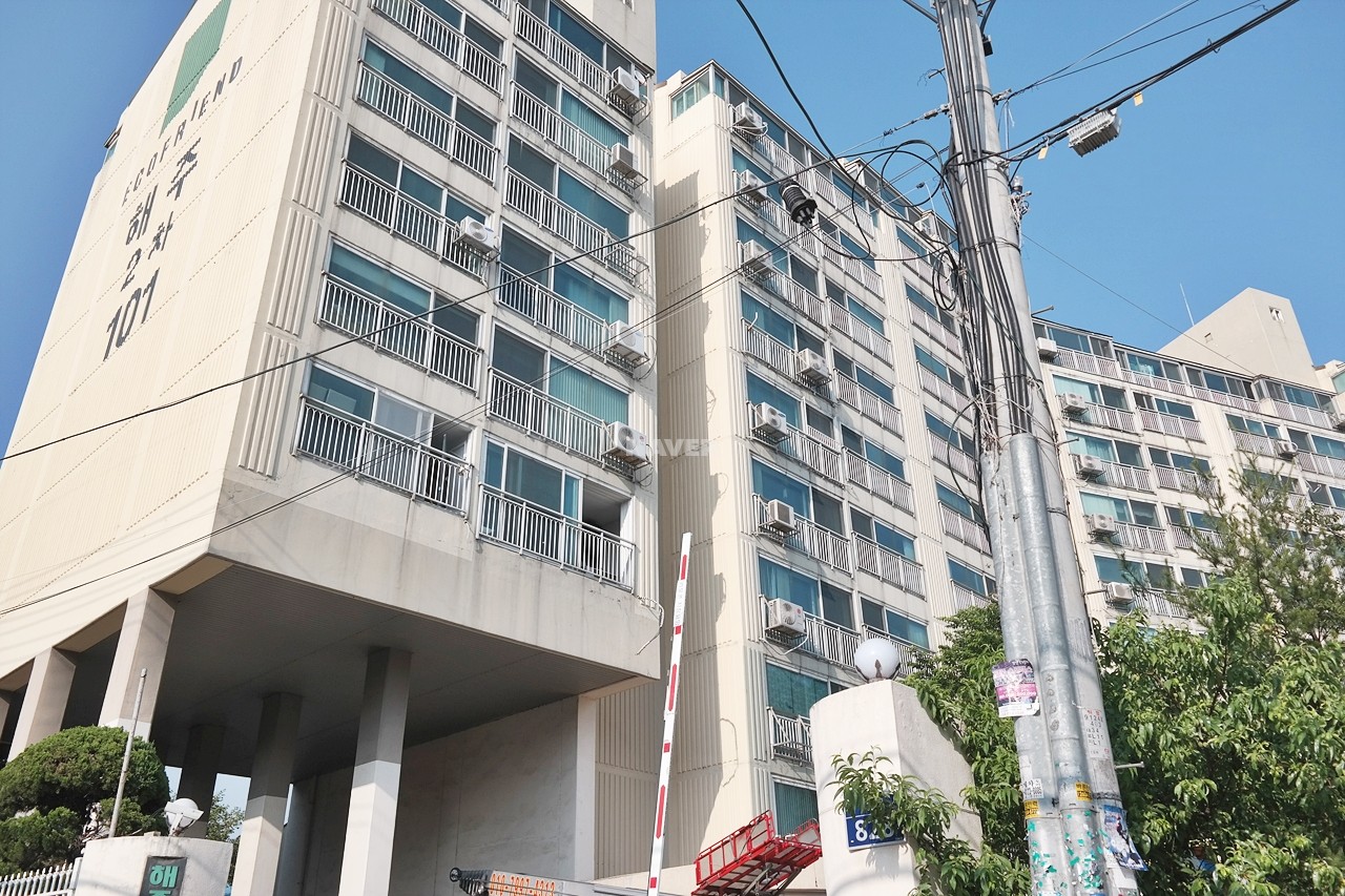 Building entrance with signage