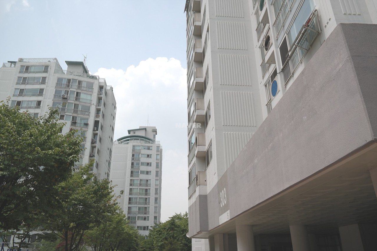 Building entrance with signage