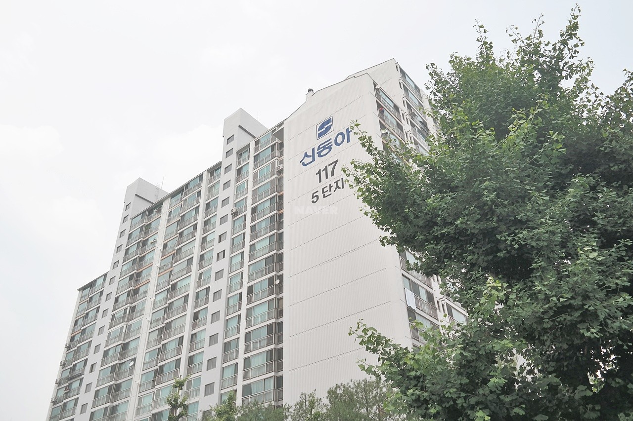 Building entrance with signage
