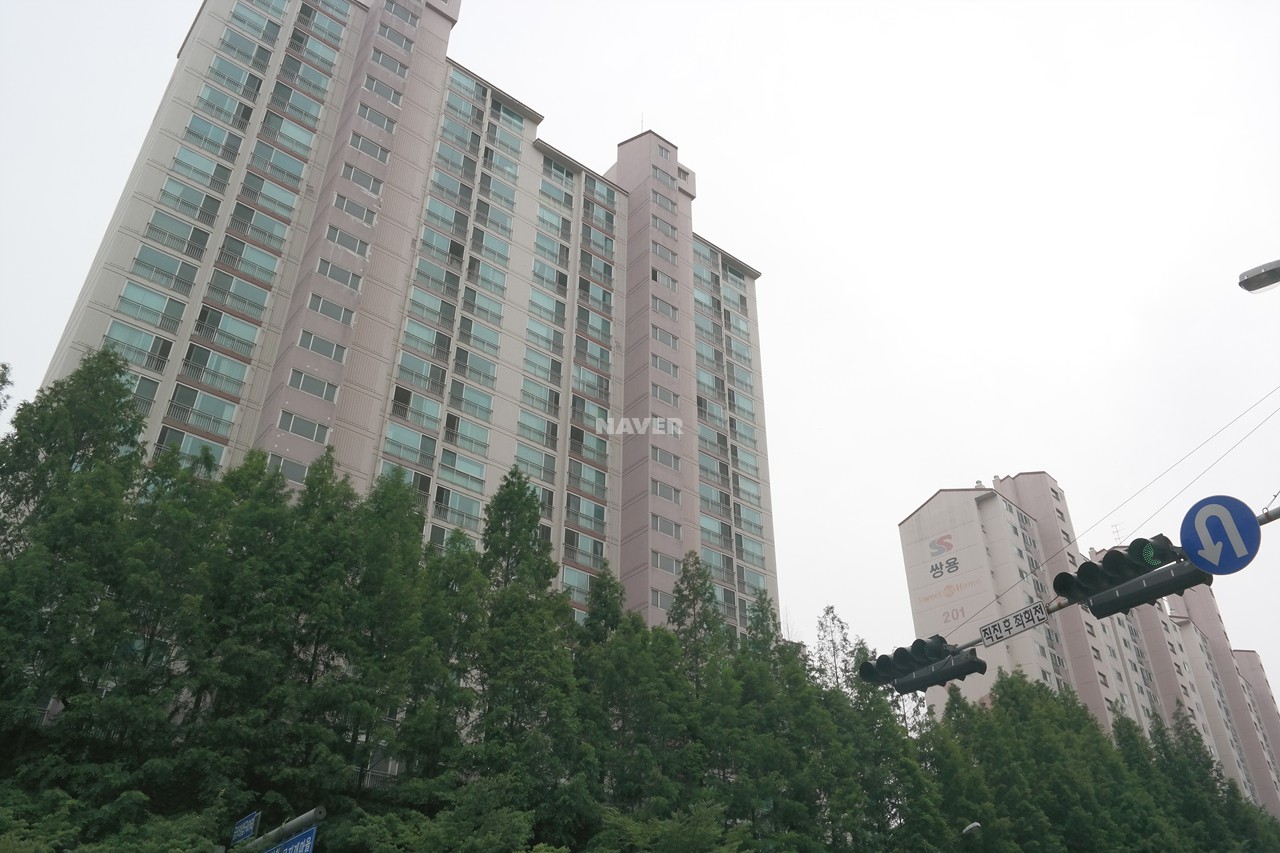 Building entrance with signage