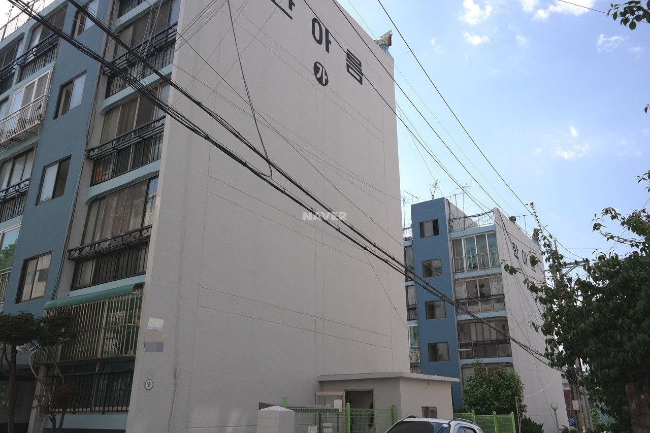 Building entrance with signage
