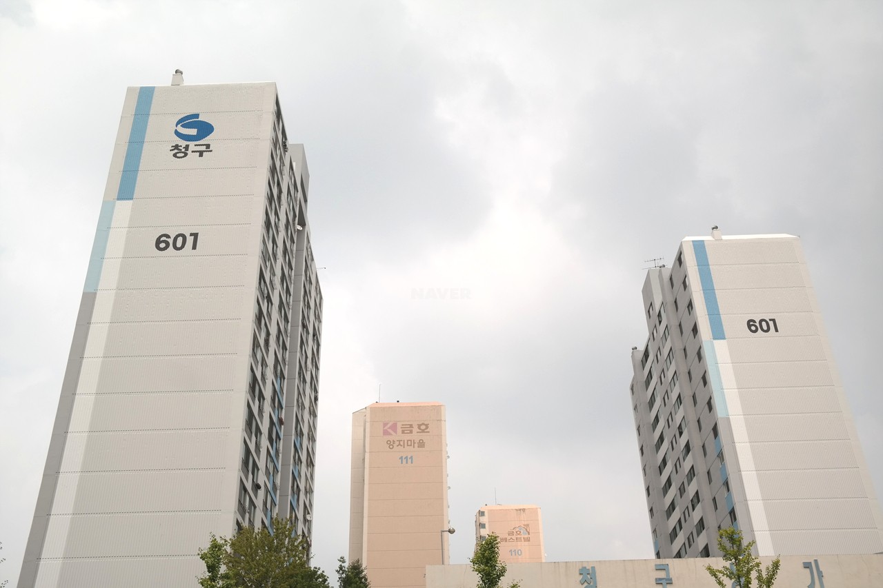 Building entrance with signage