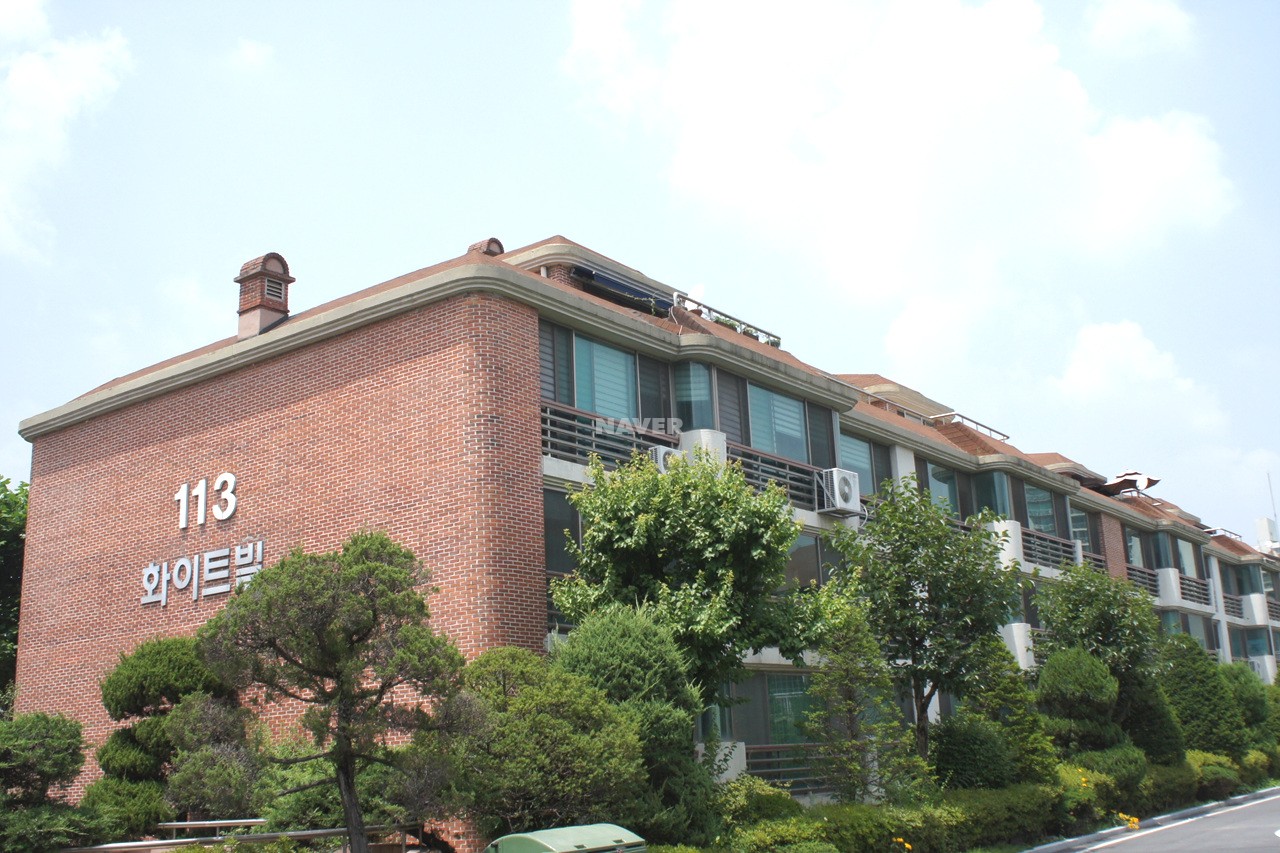Building entrance with signage