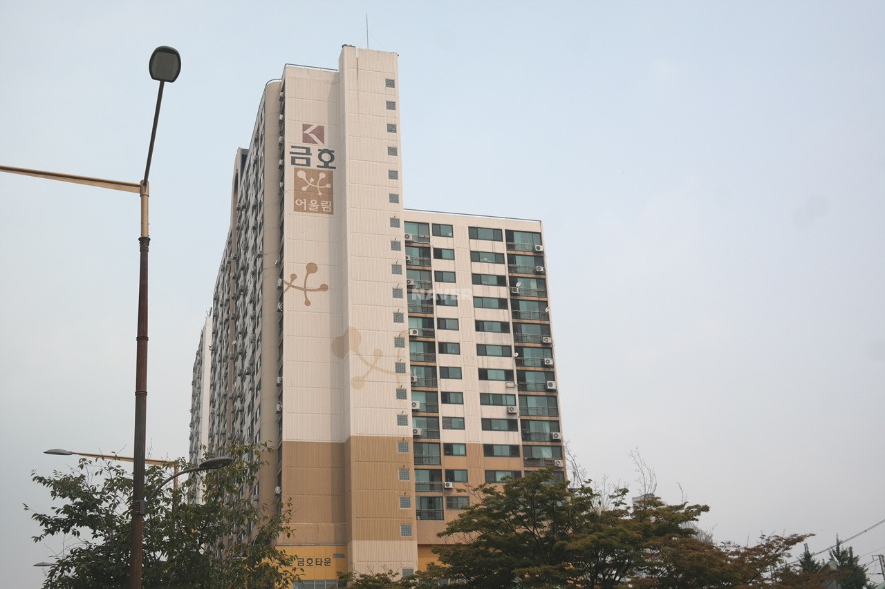Building entrance with signage